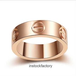 Original 1to1 Cartres High Edition 18K Rose Gold Classic Ring AU750 Men and Womens Wedding V Love Signature J95V