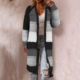 Cardigans Long Cardigans For Women Lightweight Boho Open Front Cardigan Colorblock Long Sleeve Knit Lightweight Sweaters Winter Woman 2022