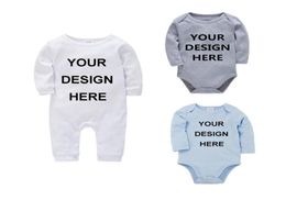 Footies Kavkas Custom Infant Baby Bodysuits White Black Born Unisex Jumpsuit Onesie Letters Pos Printed Toddler Christmas8789352