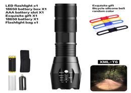 BRELONG LED Highlight XML Flashlight T6 L2 4000 Lumens 5 Mode Zoom Flashlight For Tactical Outdoor Camping4093852
