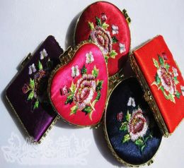 Makeup Mirror Portable Stock Silk Embroidery Double side mix Colour styles 30pcs 6203349