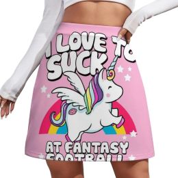skirt I Suck At Fantasy Football Loser Unicorn Mini Skirt korean luxury clothing fairy core