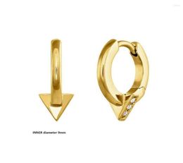 Hoop Earrings 925 Sterling Silver Geometric Triangle Mini Huggie Earring Gold Colour Simple Minimalist Girl Jewelry5790621