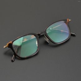 Sunglasses Frames Pure Titanium Glasses Frame Men Square Design Acetate Transparent Luxury Women's Eyeglasses