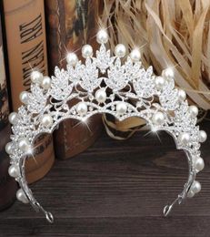 Fashion Wedding Bridal Tiaras Crowns Faux Pearls Rhinestone Bride Headpieces Jewelry Party Crown High Quality Hair Accessories8526786