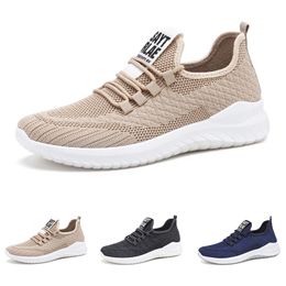 running shoes for men women Solid color hots low black white Deep Blue breathable mens womens sneaker walking trainers GAI