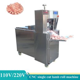 Commercial Electric Meat Slicer Lamb Roll Cutting Machine Stainless Steel Cutter Beef Roll Machine 110V 220V