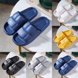 Slippers for men women Solid color hots low black white Indigo Multis walking mens womens shoes trainers GAI