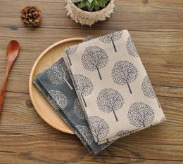 New Cotton and linen napkin tea towel small tree pattern double placemat 4030cm aesthetic elementsjust tea towel9310894