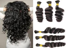 Unprocessed Curly Braiding Human Hair 9A 3pcs Deal Brazilian Loose Wave Hair Bulks For Micro Braids6363267