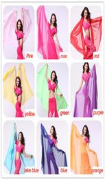 2016 High quality women cheap chiffon belly dance veil silk red for 250120 cm4237051