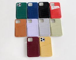 Cell Phone Cases Highend Leather Crocodile Pattern Card Fashion for iPhone 11 12 Pro8996850