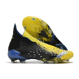 Soccer Shoes Football Boots FG Cleats Mens Firm Ground Mbappe Trainers yellow black