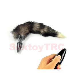 Anal Plug with Sexy Fox Tail BDSM Sex Toys Small Large Anus Butt Intruder Beads for Cosplay Roleplay Sex Plays Fetish Adult Novelt2811660