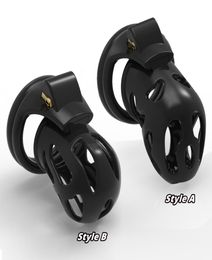 Latest Custom Ghost Male Devices Black Edition Cock Cage With 4 Penis Ring Bondage Lock Adults Sex Toys Q2267961391
