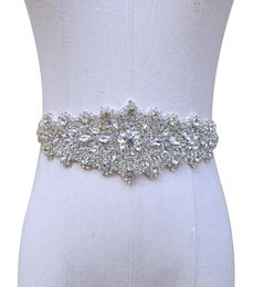 Handmade Beaded Crystal Wedding Bridal Sash New 2019 Luxurious Satin Wedding Belts Selling Wedding Sashes5692852