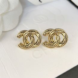 circle gold stud New c letter earrings fashion new temperament Jewelry brand Designer Earrings irle