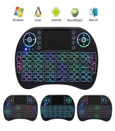 24GHz Mini Wireless Keyboard with Touchpad Mouse LED Backlit Rechargable Battery for Smart Android TV Box Notebook Tablet PC5615722