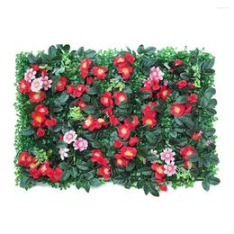 Decorative Flowers Durable And Practical Artificial Plant Mat Easy To Clean Foliage Panel Grass Fence Greenery Wall Hedge