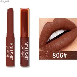 Lipstick New Matte Waterproof Velvet Nude Lipstick Long Lasting Moistening Sexy Red Brown Pigments Makeup Professional Lip Tint Cosmetics