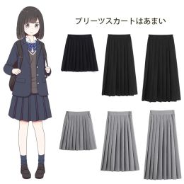 Skirts Women Schoolgirls High Waist Pleated Skirts Harajuku 3 Types Lengths Solid Casual Black Gray Korean Style Uniform Skirt School