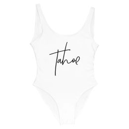 Swimwear Tahoe Lake Name Sexy White Black Swimwear One Piece Swimsuit biquini Bodysuit Swim Girls Wear bikini Lining Bodysuits
