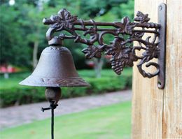 Grape Doorbell WELCOME Dinner Bell Cast Iron Wall Decorative Handbell for Home Bar Shop Store Office Pub Vintage Antirust Country 6939863