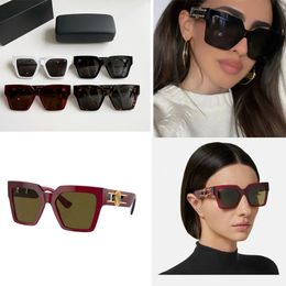 Womens oversized frame sunglasses fashionable driving mirrors beach party glasses designer high quality rectangular glasses with protect case VE4458