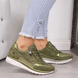 Cipper d'acqua in pista di diamante traspirante in pizzo su suola spessa con sneaker da donna scarpe sportive casual 132 15