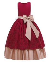 High Quality 2019 Big Bow Kids Dresses For Girls Children Clothes Wedding Evening Dress Princess Dress Elegant Party 10 12 Years3045944