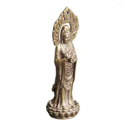 Garden Decorations Vintage Buddha Light Avalokitesvara Decor Guan Yin Hanging Charms Buddhism Adornment Desktop Office Model Tabletop