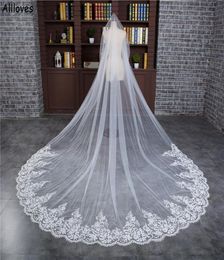 3m Long Wedding Veils Charming Lace Appliques Cathedral Bridal Veil Headpiece Lace Edge Women Hair Accessories Veils With Com3959505