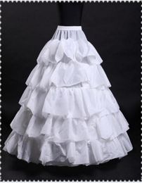 2017 New Wedding Petticoats 50 off Cheap White Ball Gown 4Hoop 5Layer Slip Underskirt Crinoline For Wedding Dresses19439961173672