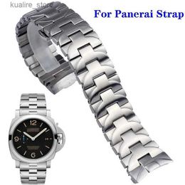 Watch Bands For Panerai strap mens steel band PAM441 111 solid stainless steel butterfly buckle chain 24mm accessories L240307