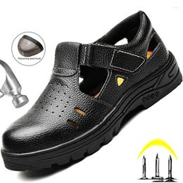 Boots Summer Work Shoes Men Safety Male Anti-Smash Sandals Sneakers Indestructible Breathable