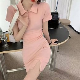 Dress Clothing Mini Tight Female Dresses 2023 Short Tshirts Shirt Bodycon Women's Dress Aesthetic Chic and Elegant Pretty Promotion X