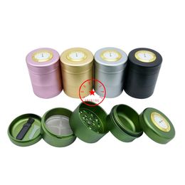 Latest 63MM Colourful Aluminium Alloy Smoking Portable Dry Herb Tobacco Grind Spice Miller Grinder Crusher Grinding Chopped Muller Cigarette Pipes Holder DHL