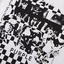 24ss designer fashion mens t shirts Purple designer printed Tops Tees Man T-shirt Quality Cotton Casual Short Sleeve Luxury Hip Hop Streetwear