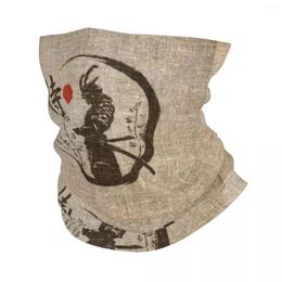 Bandanas Samurai Japanese Word Bandana Neck Gaiter Windproof Face Scarf Cover Women Men Headband Tube Balaclava