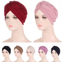 Ethnic Clothing Women Beanies Bonnet Twist Knot Turban Muslim Hijab Hair Loss Cover Head Scarf Wrap Inner Cap Chemo Cancer Hat