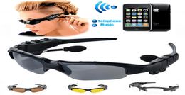 1 Piece Top Quality Stereo Bluetooth Glasses Wireless Headset Lens Earphones Bluetooth Glasses Whole MP3 Riding Sunglasses Ch6992029
