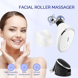 EMS Lifting Machine Slimming Roller Micro Current Massager Tightening Neck Lines Double Chin Remover Skin Care Device 240228