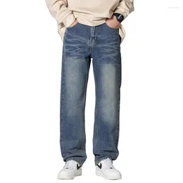 Men's Jeans High Street Loose Denim Blue All-match Wide Leg Pants For Male Fashion Classic Trousers Brand Plus Size