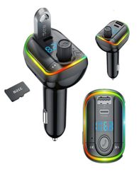 Colourful Light Type C Car MP3 PD 18W Fast Charger Bluetooth 5.0 FM Transmitter Wireless Handsfree o Receiver With USB Support TF / U Disc Music Play5259910