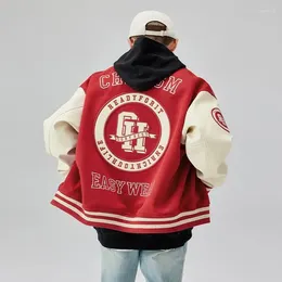 Giacche da uomo Giubbotto bomber da lettera da baseball da uomo Streetwear Abiti primaverili per coppie Cappotto hip-hop di moda Cappotti vintage impiombati