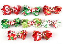 16pcs Christmas Ribbon Hair Bows WITH CLIP for Christmas Party Decoration 3 inch Boutique Hair Bows Kids Christmas Gift HD32925180960
