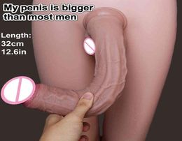 Soft Real Veins Huge Thick Dildo Suction Cup Silicone Cock Anal Plug Sex Toy for Men Women Lesbian Masturbators Double Big Penis262783364