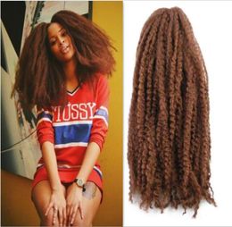 18inch Afro kinky marley braid curly crochet hair extension synthetic Useful hair Mongolian marley braiding hair crochet braids bo2443675