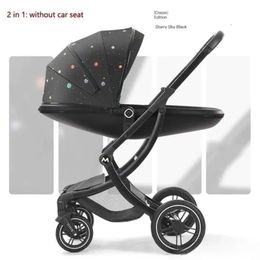 Strollers# Baby 2in1/3 in 1 Luxury Baby Carriage with Car Seat Newborn Baby Leather Baby Carriage High Landscape R230817 Unique design designer fashion Sell like hot
