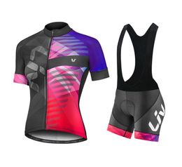 Summer LIV Lycra Cycling Jersey Set Women Road Bike Clothing Gel Shorts Sport Suit MTB Uniform 2021 Female Bicycle Clothes Dress R2636321